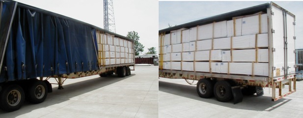Truckload of a Post and Rail Fencing Shipment